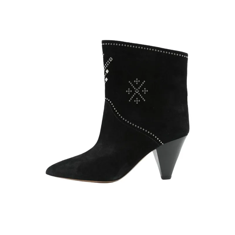 ISABEL MARANT Loline Stiefel Ankle Boots 8cm Women's Black-0