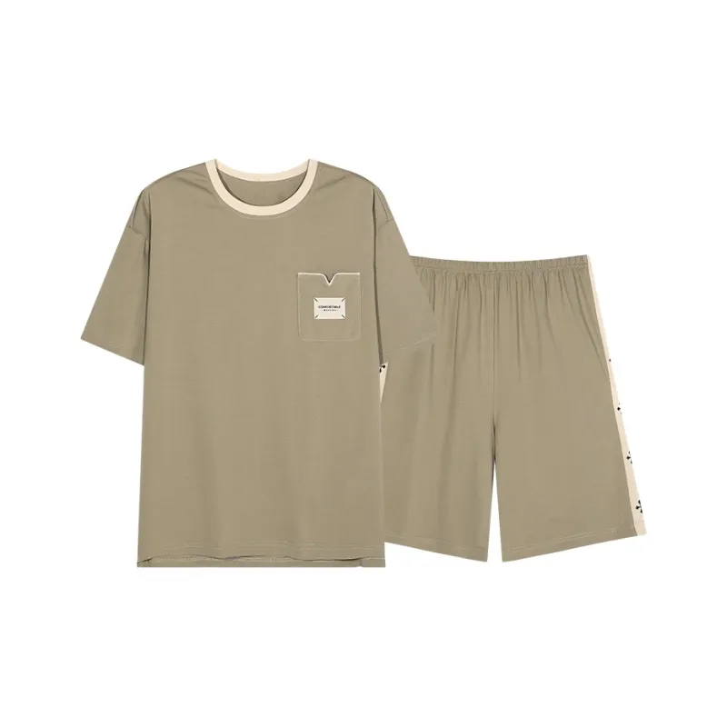 Qin Jing Pajama Set Men's Gift Box Set Light Green-1