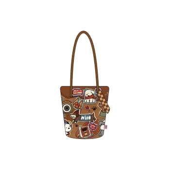 Perfect Styles Diagonal Corn Short Plush Shoulder Bag Women's Brown