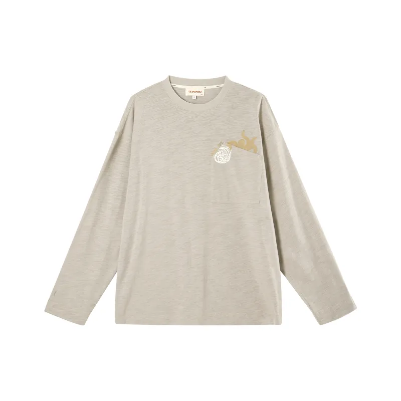 TIKIMOMOKA Straight Long Sleeved T Shirt Unisex-3