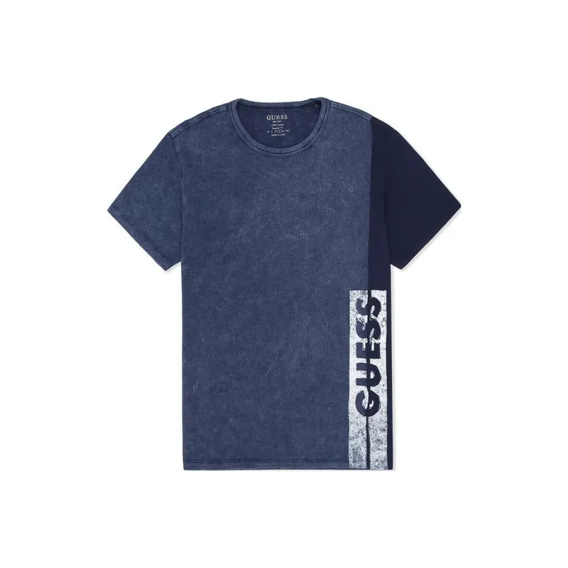 GUESS T-Shirts Men Navy Blue-0