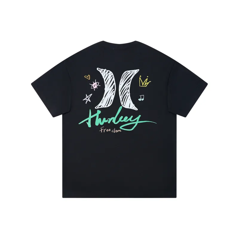 Hurley T-Shirts Unisex Black-0