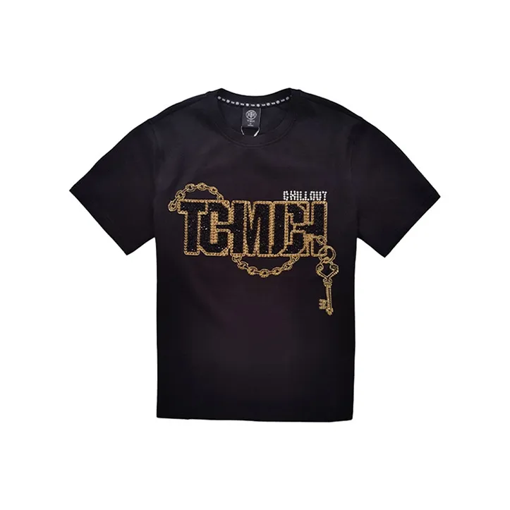 TCH T Shirts Unisex Black Base Gold Logo-0