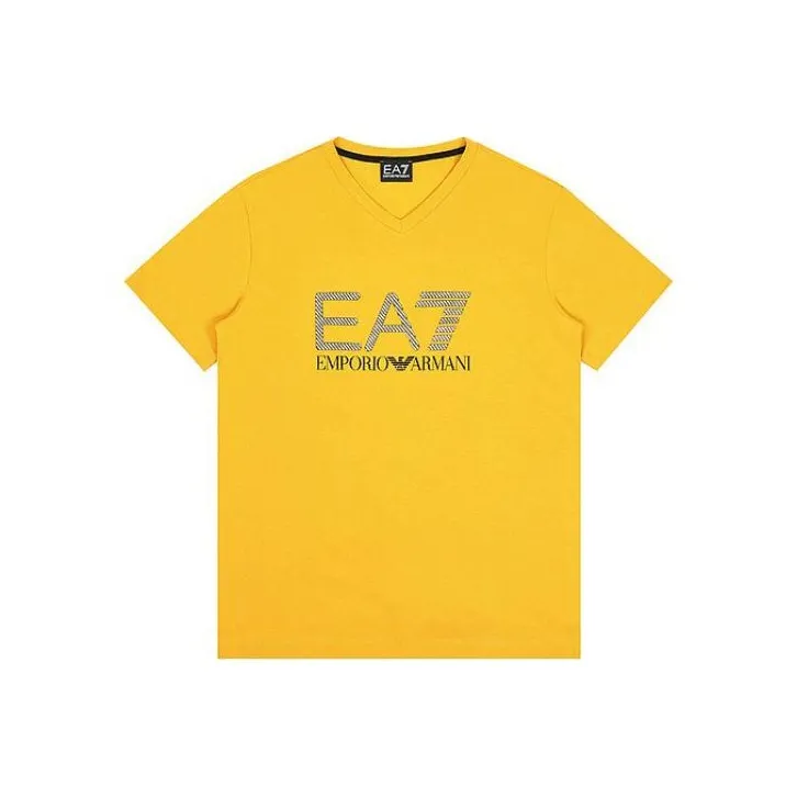 EMPORIO ARMANI EA7 T Shirts Men Yellow-0
