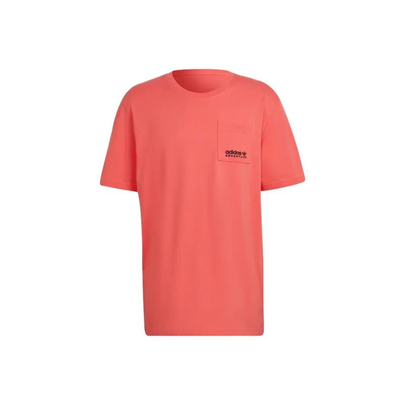 Adidas Originals Adventure C Butterfly T Shirts Men Swirl Neon Red-0