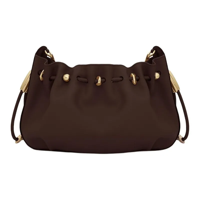 Zimmermann Cow Leather Crossbody Handbag Shoulder Bag Women's Dark Brown-5