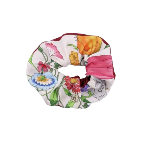 GUCCI Metal, Silk, Fabric Hair Tie Women's White