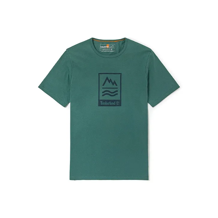 Timberland Set in Sleeve T Shirt Men's Blue Green-0