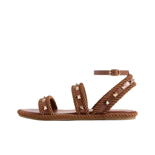 Valentino Rockstud Torchon Strap jogging Women's Brown