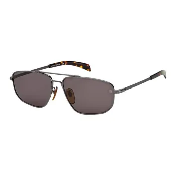 David Beckham Acetate Metal Irregular Shape Sunglasses Men's Black