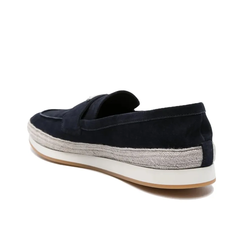 PRADA Triangle Espadrilles Men's Marine Blue-2