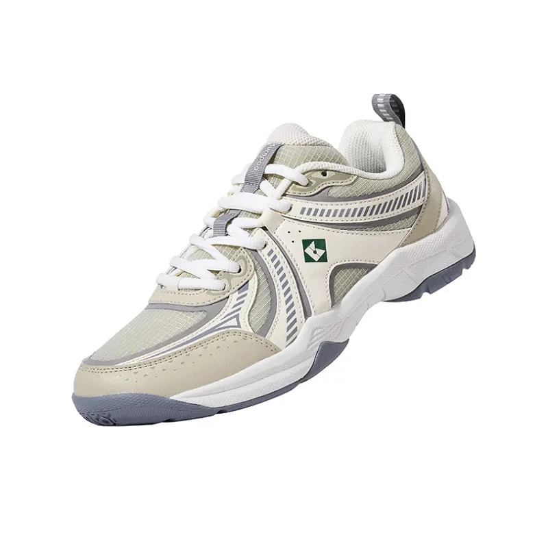 KUMPOO Cushioning Breathable Support Low Top Badminton Shoes Unisex Khaki-1