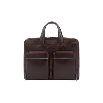 PIQUADRO Leather Briefcases Handbags Regular Unisex Brown