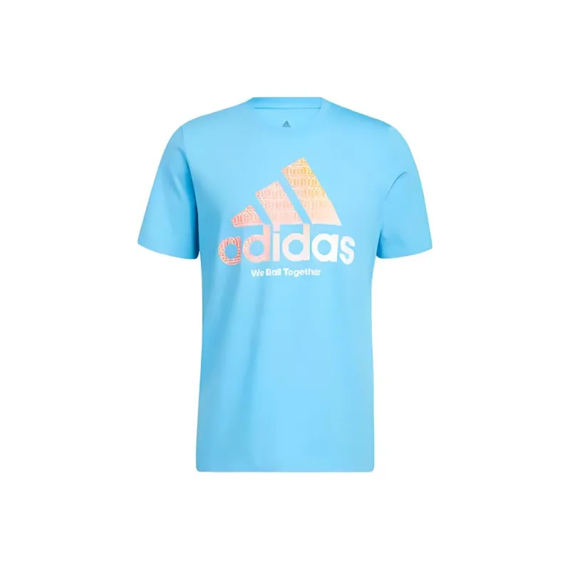 Adidas T Shirts Men Sky Blue-0