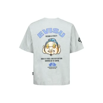 EVISU T Shirts Men Heather Gray