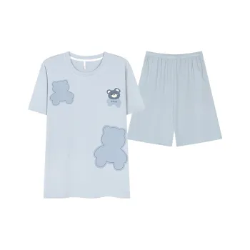 CHUDUAN Pajama Set Men's Light Blue
