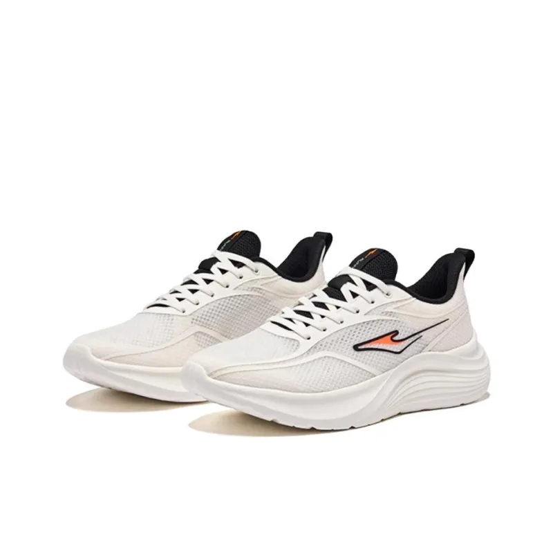 Erke Breathable And Wear resistant Low Top Casual Running Shoes Men's White-1