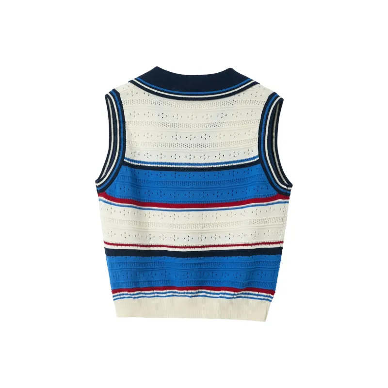3COLOUR Knitwear Women's Marine Blue Stripe-1