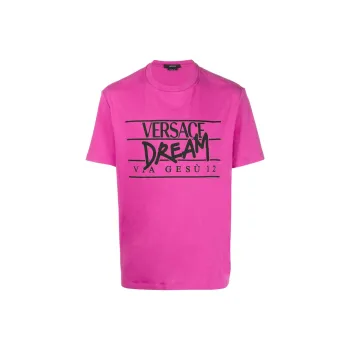 VERSACE SS22 T Shirt Men's Fuchsia