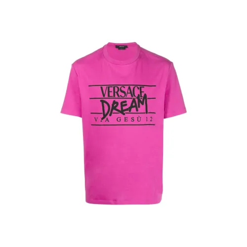 VERSACE SS22 T Shirt Men's Fuchsia