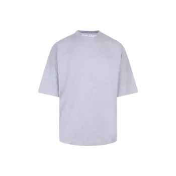 PALM ANGELS Mock Neck Logo T Shirt