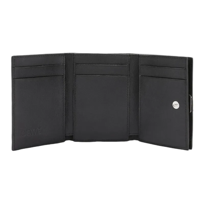 LOEWE Anagram Calfskin Wallet Unisex Black-2
