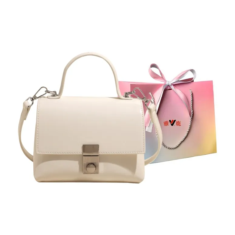 Yalu PU Handbag, Shoulder Bag, Crossbody Bag Regular Women's Black/Light Pink/White/Light Yellow-12