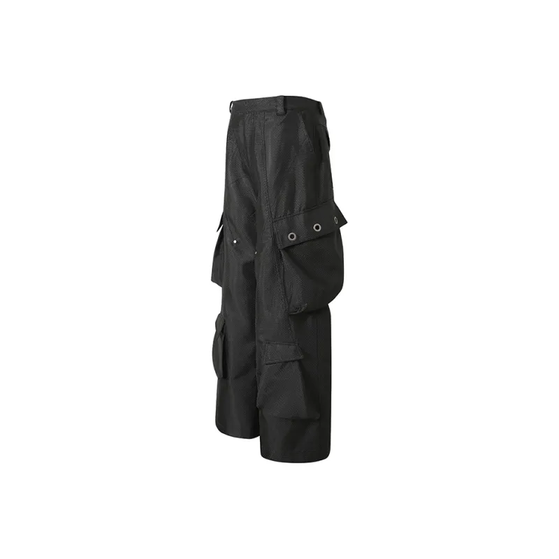REMODUTION Casual Pants Unisex Black-2