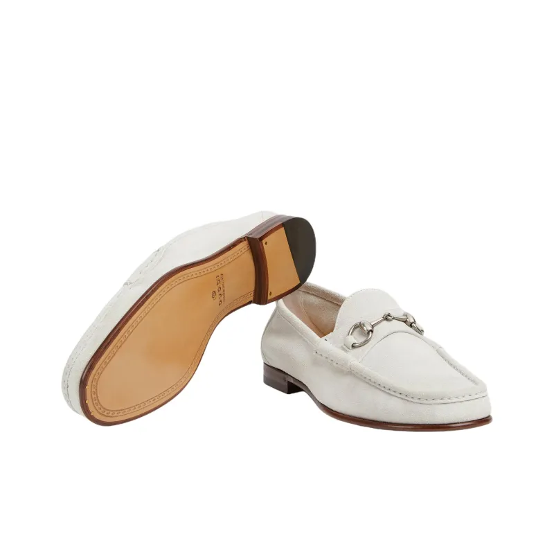 GUCCI Horsebit 1953 Casual Shoes Men's Light Gray-4
