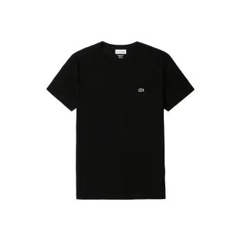 LACOSTE Logo Patch Crewneck Classic Fit T Shirt
