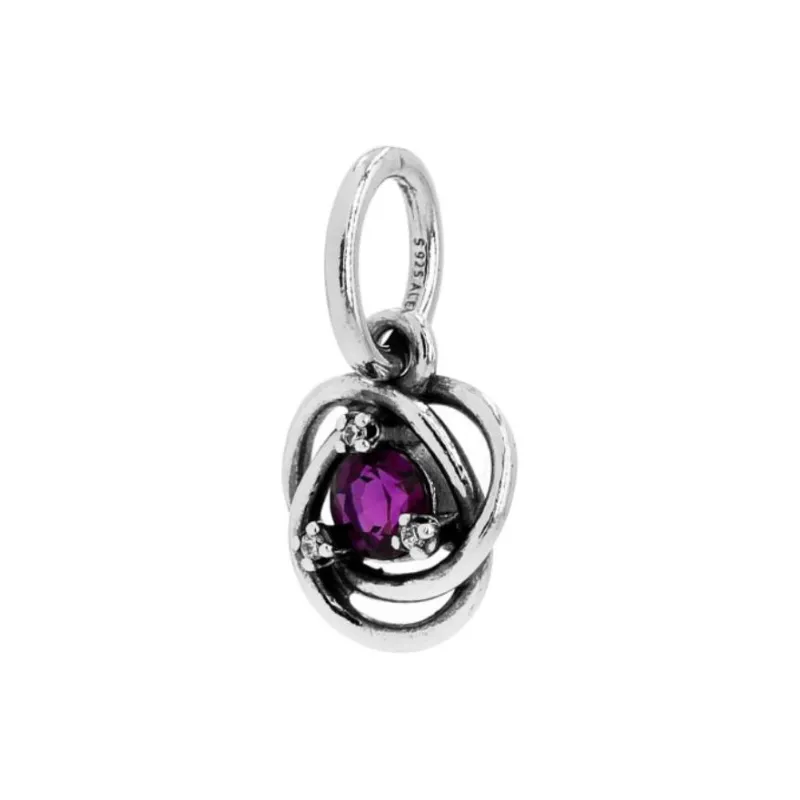 Pandora Sterling Silver Pendants Unisex Purple-1