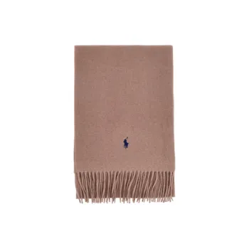 Polo Ralph Lauren Wool Knit Scarves Unisex Brown