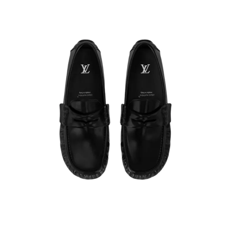 LOUIS VUITTON Footprint Casual Shoes Men's Black-3