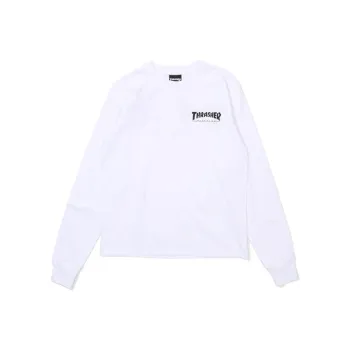 Thrasher Straight Long-Sleeved T-Shirt Japan Version Unisex White