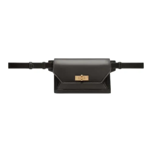 BALLY Smooth Finish Calfskin Fanny Pack Women's Black