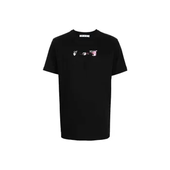 OFF WHITE Acrylic Arrow Logo Print T Shirt