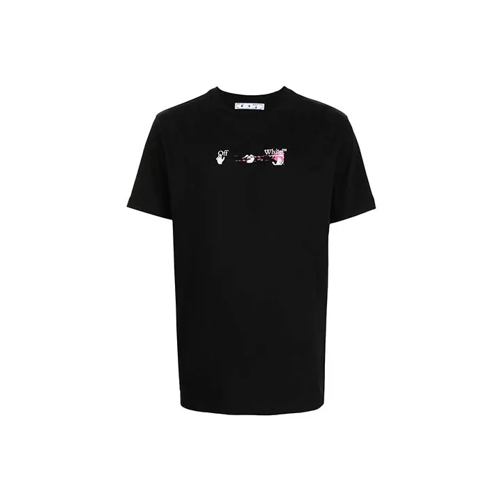 OFF WHITE Acrylic Arrow Logo Print T Shirt-0