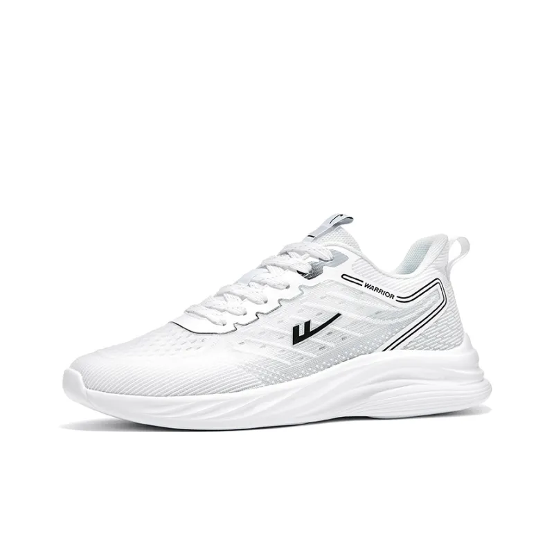Warrior Anti Slip And Wear Resistant Lightweight Low Top Casual Running Shoes Men's White Gray-1