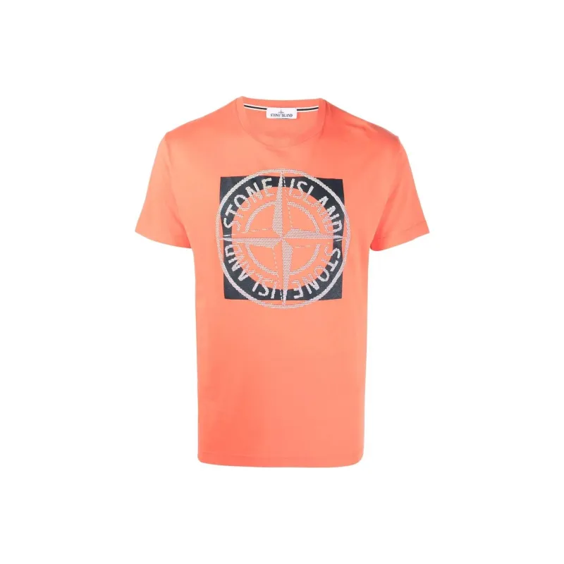 STONE ISLAND T Shirts Men Orange-0