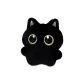 Cute Small Black Cat Pendant