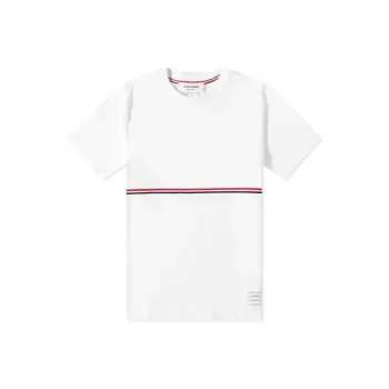 THOM BROWNE Rwb Striped Crewneck T Shirt