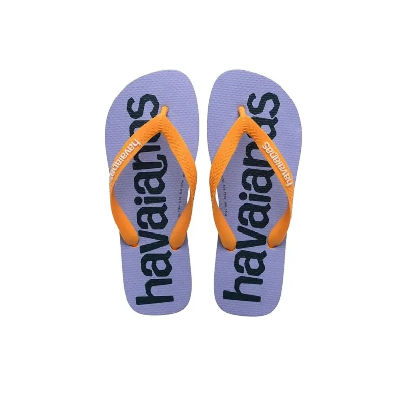 Havaianas Abrasion Resistant Flip Flops Unisex Yellow Purple-2