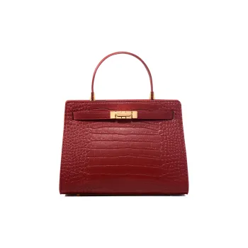 HACIN PU Crossbody One Shoulder Handbag Women's Crocodile Pattern Red