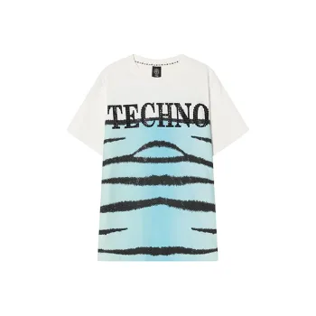 TCH T Shirts Unisex White With Black Logo