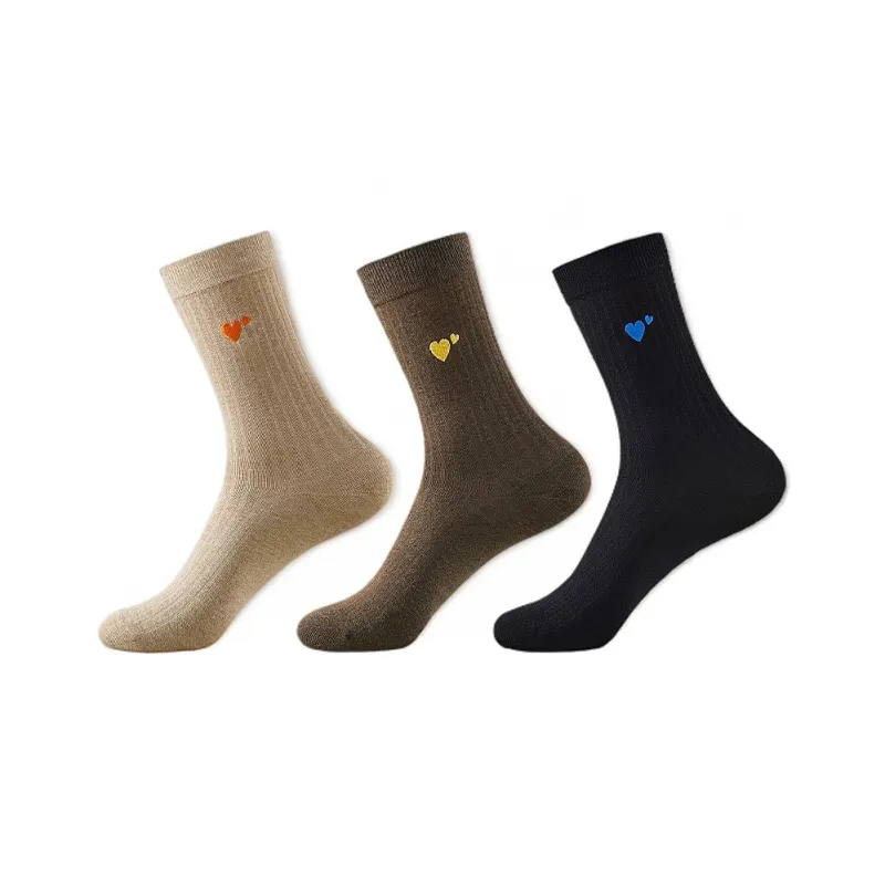 H YXIANG Mid Calf Socks Unisex 3 Pack-8