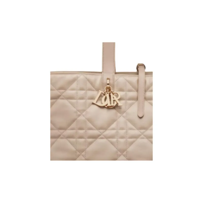 DIOR Toujours Calfskin Tote Bag, Shopping Bag, Handbag Large Size Women's Warm Taupe-6