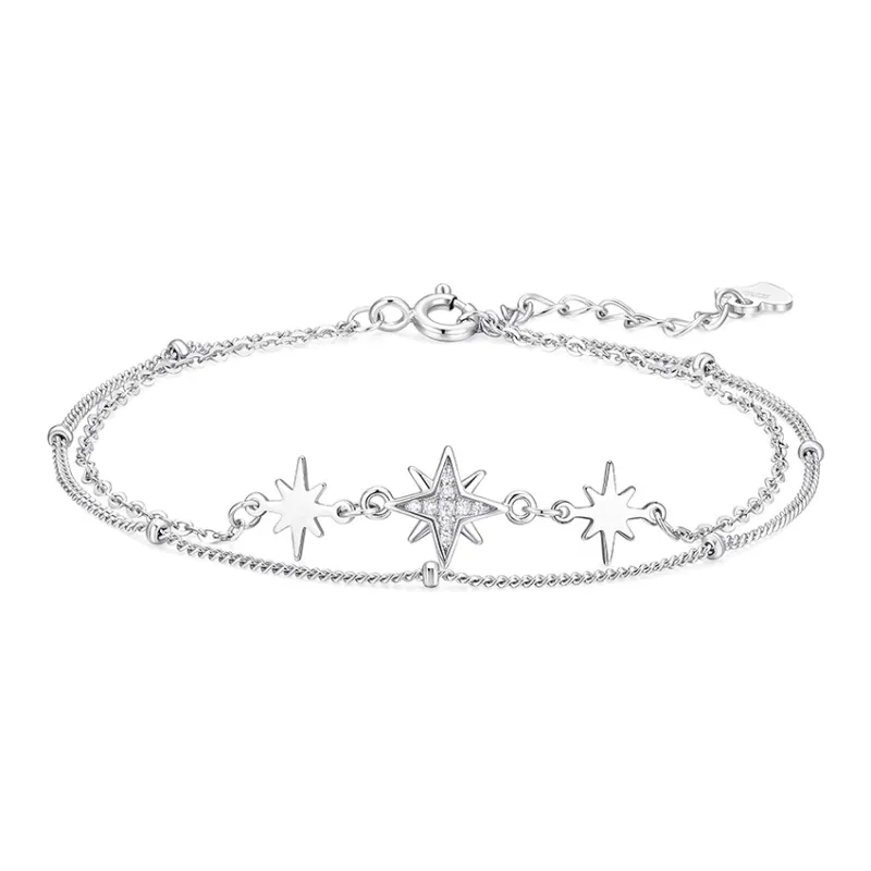KADER 925 Sterling Silver Bracelets Women's Silver Box-0