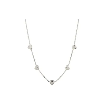 Givenchy Crystal Metal Necklaces Unisex Silver
