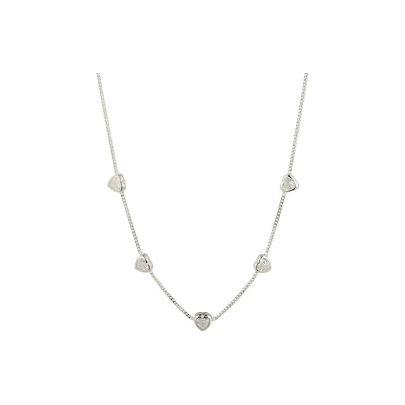 Givenchy Crystal Metal Necklaces Unisex Silver-0