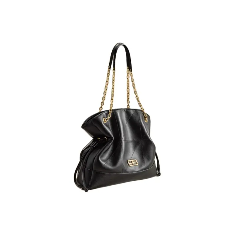 JOSINY Synthetic Leather Shoulder Bag Large Size Women's Black/Brown-2